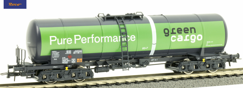 Roco 76698 Tartálykocsi fékhíddal Zacns, Pure Performance, Green Cargo VI