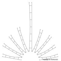 Viessmann 4233 Felsővezeték 112,5 mm, 5 db