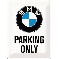 BMW - Parking only fémtábla 20x30 cm