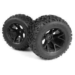 Mounted Linebacker Tire on MT Wheel (Black/2pcs)