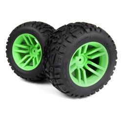 Mounted MixBlok Tire on XT Wheel (Green/2pcs)