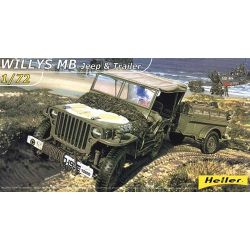 Heller 79997 Willys MB Jeep utánfutóval