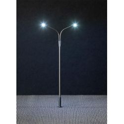FALLER 180201 Kétkarú utcai lámpa, 100 mm, LED-es