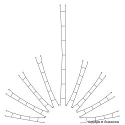 Viessmann 4233 Felsővezeték 112,5 mm, 5 db