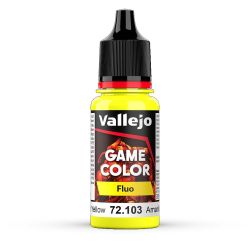 Vallejo 72103 Fluo Color Fluorescent Yellow, 18 ml