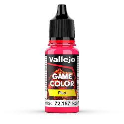 Vallejo 72157 Fluo Color Fluorescent Red, 18 ml