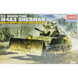 Academy 13207  M4A3 105mm Sherman w/Dozer Blade