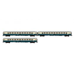 Arnold HN4201 Set x 3 Személykocsi, InterCity-Wagen, Bpmz,blue/beige