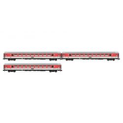 Arnold HN4202 3 db Személykocsi, InterCity-Wagen, Bpmz,red
