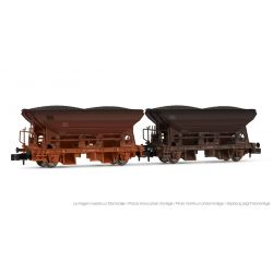Arnold HN6338 2db set hopper wagons, DBAG, Ep V, livery brown with different logos