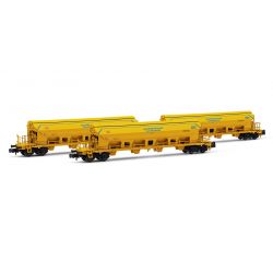 Arnold HN6363 3db set hopper wagons DB AG, with sliding roof, “SKW PIESTERITZ”