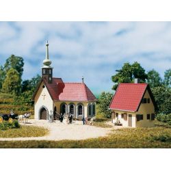 Auhagen 14461 Falusi templom és plébánia /Dorftemplom mit Pfarrhaus/