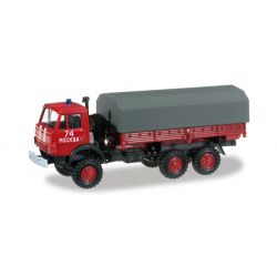 Herpa 745048 Tűzoltósági teherautó, Kamaz 5320, ponyvás