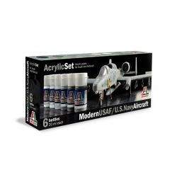 Italeri 431AP ACRYLIC SET 6db: MODERN USAF/U.S. NAVY AIRCRAFT akril makett festék