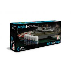 Italeri 434AP ACRYLIC SET 6db: M.T.B. and SHIPS akril makett festék