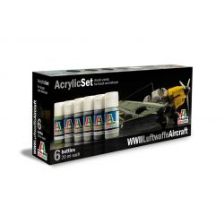 Italeri 436AP ACRYLIC SET 6db: WWII LUFTWAFFE AIRCRAFT akril makett festék