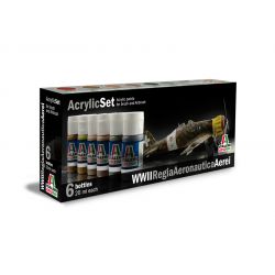 Italeri 437AP ACRYLIC SET 6db: WWII AEREI REGIA AERONAUTICA akril makett festék