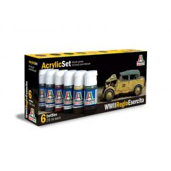 Italeri 441AP ACRYLIC SET 6db: WWII REGIO ESERCITO akril makett festék