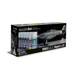 Italeri 444AP ACRYLIC SET 6db: R.A.F. / ROYAL NAVY II akril makett festék