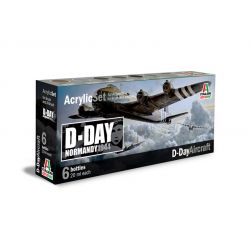 Italeri 445AP ACRYLIC SET 6db: D-DAY AIRCRAFT akril makett festék