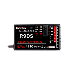 R9DS 10 csatornás , 2.4GHz vevő dsss&fhss