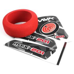 MAVERICK MV150752 MTX-201 Transmitter Wheel Foam &amp; Decals (Red)