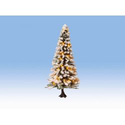 Noch 22130 Kivilágított havas fenyőfa, 12 cm, LED-es
