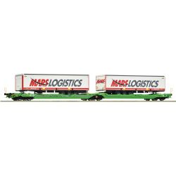 Roco 6600005 Iker-Zsebeskocsi, Sdggmrss/T3000e, MARS LOGISTICS félpótkocsival, CFL VI