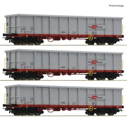 Roco 6600121 Nyitott teherkocsi készlet, Eanos, Rail Cargo Austria, ÖBB VI