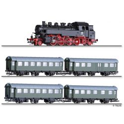 Tillig 01004 Vonat szett, DB-Personenzug 50er Jahre, BR 86 gőzmozdony személykocsikkal, DB III