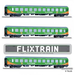 Tillig 01030 Személykocsi készlet Flixtrain, Halberstadt, FLIXTRAIN VI