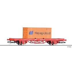 Tillig 17480 Konténerszállító kocsi, Lgs, Hapag-Lloyd konténerrel, DB AG VI