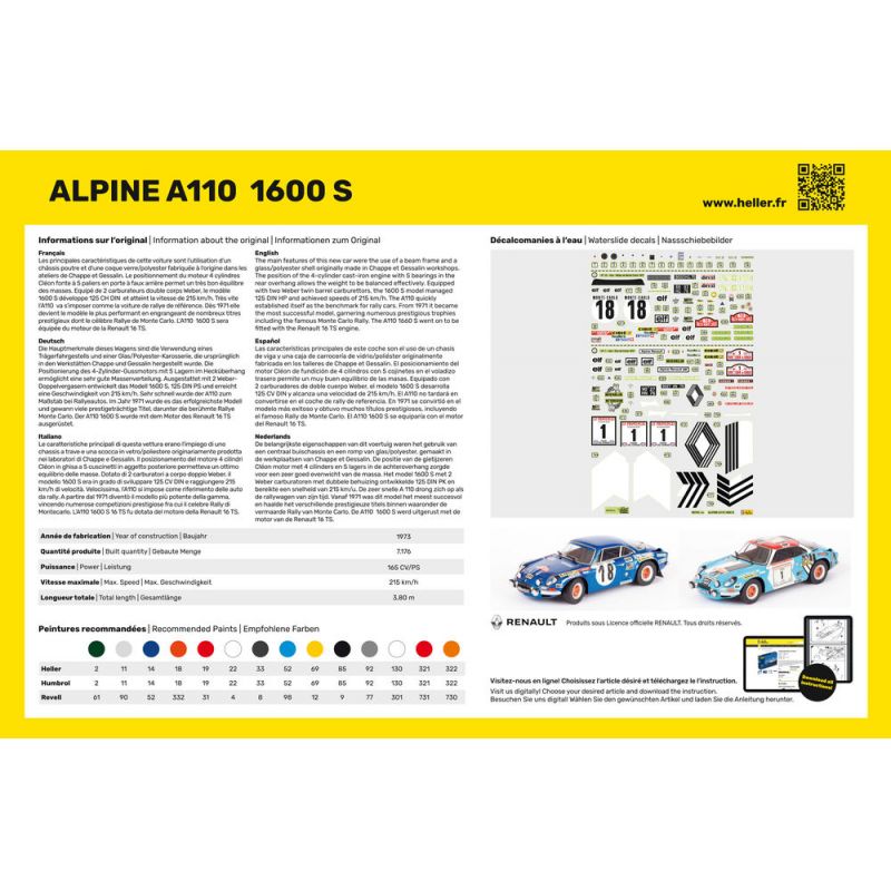 Heller 56745 Alpine A110 1600 S