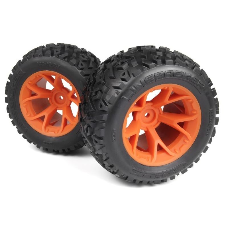 Mounted Linebacker Tire on MT Wheel (Orange/2pcs)