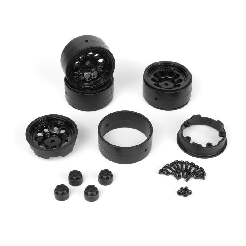 HPI 160841 CS-10 Beadlock Wheel 1.2in (Black/4pcs)