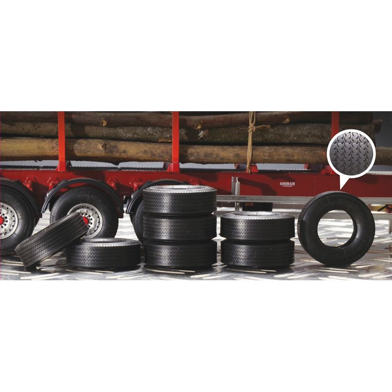 Italeri 3890 TRAILER RUBBER TYRES (8x)