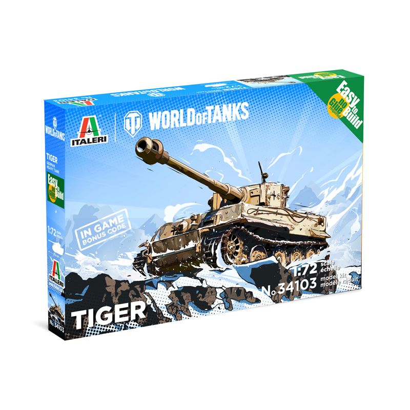 Italeri 34103 Pzkfw. VI Tiger I Easy to build WoT 1:72