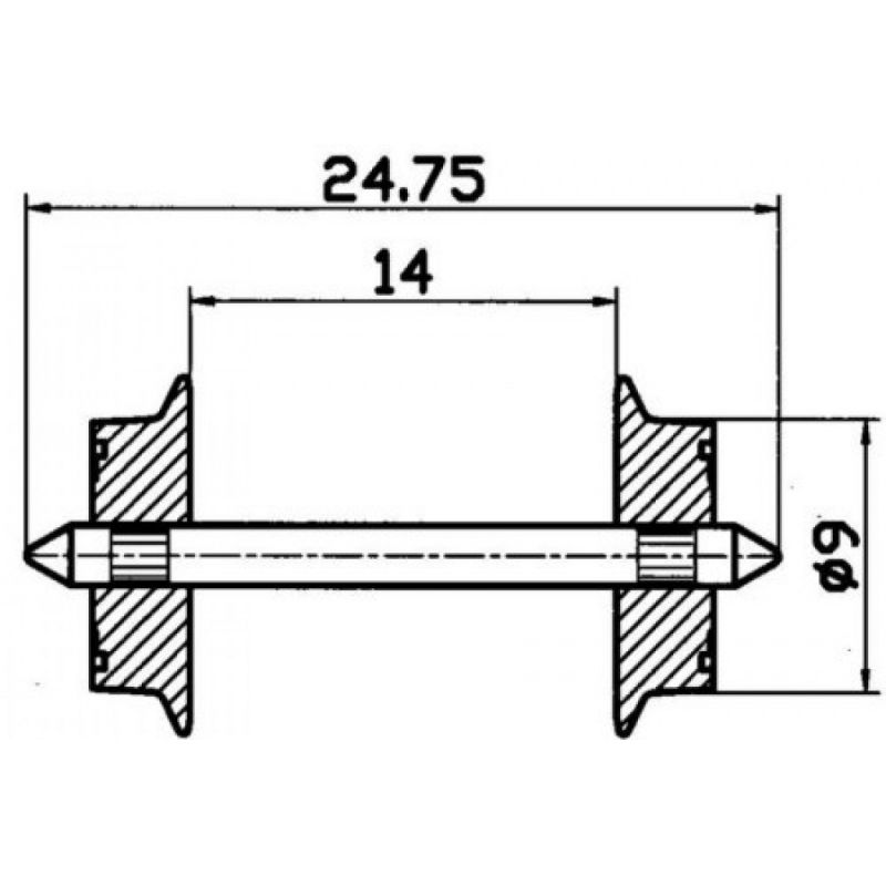 Roco 40195 Kerék 9 mm AC váltóáramú 2 db