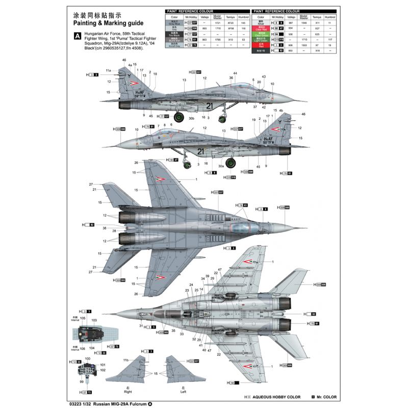 03223 TRUMPETER Russian MIG-29A Fulcrum 1:32