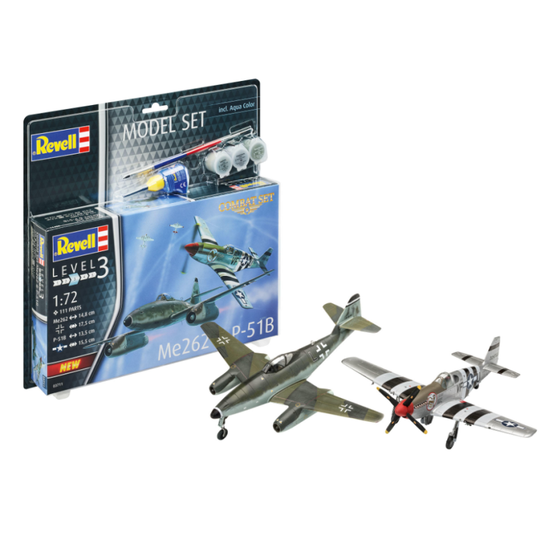 Revell 63711 Model Set Combat Set Me262 & P-51B epoche 4