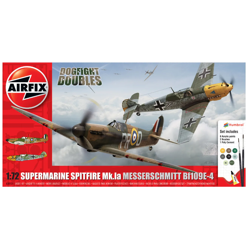 Airfix 50135 Spitfire Mk.1a & Messerschmitt BF109E-4 Dogfight Double (A50135)