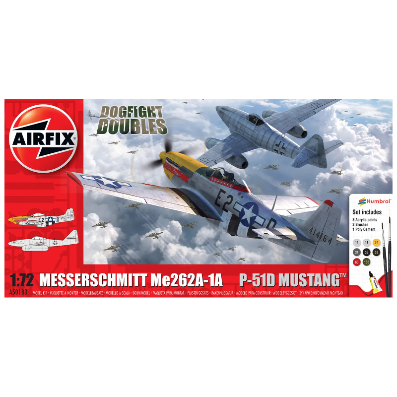 Airfix 50183 Messerschmitt Me262 & P-51D Mustang Dogfight Double (A50183)