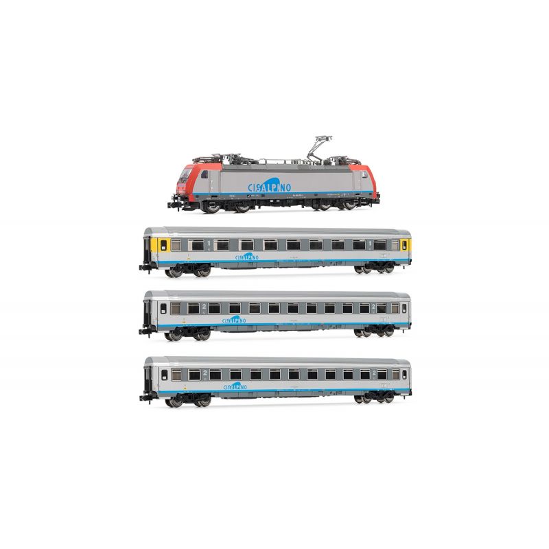 Arnold HN2325 Cisalpino Eurocity set - 484er locomotive & 3 Eurofima Személykocsi (1o. BR and two 2o. BR Személykocsi)