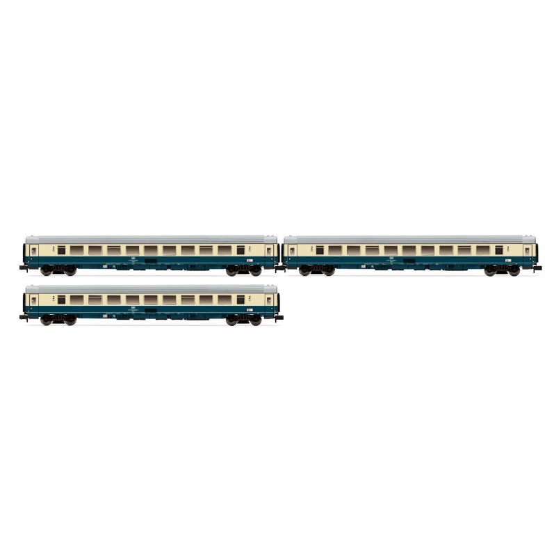 Arnold HN4201 Set x 3 Személykocsi, InterCity-Wagen, Bpmz,blue/beige