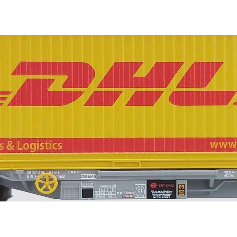 ARNOLD HN9737 Konténerszállító vagon, Sffgmss IFA, DHL konténerrel, ERMEWA VI