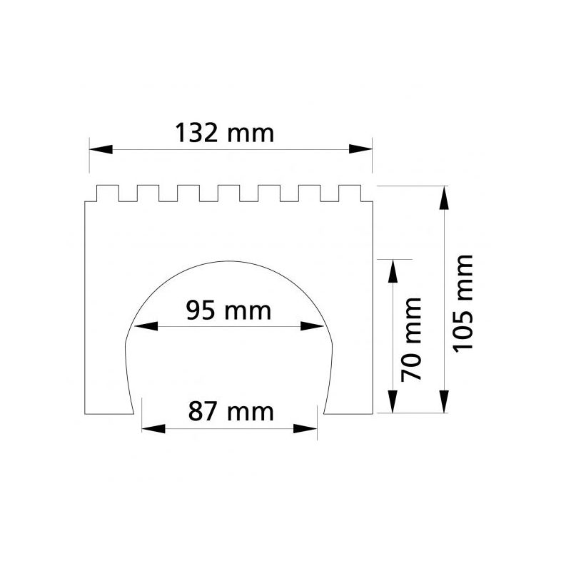 Auhagen 13277 Kétvágányú algútbejáró /Tunnelportale zweigleisig/