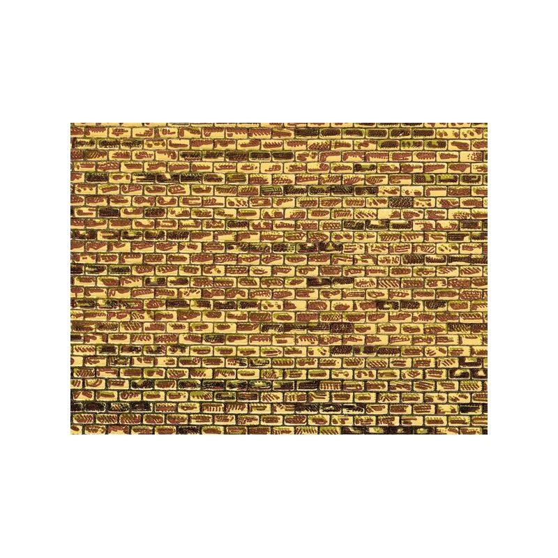 Auhagen 50101 Dekorlap (karton), egyenetlen téglafal, 220 x 100 mm, 5 db