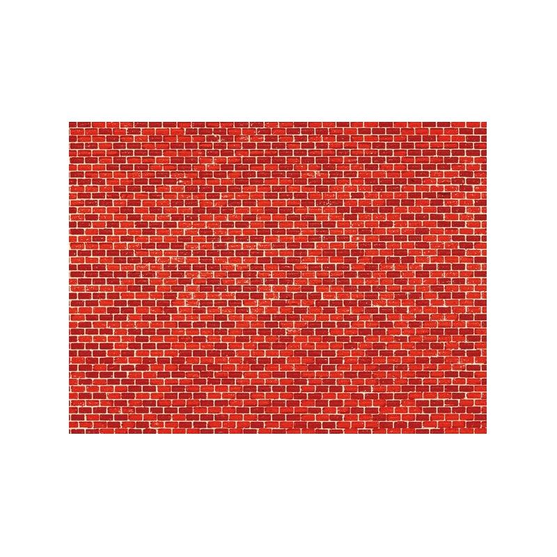 Auhagen 50104 Dekorlap (karton), téglafal, vörös, 220 x 100 mm, 5 db
