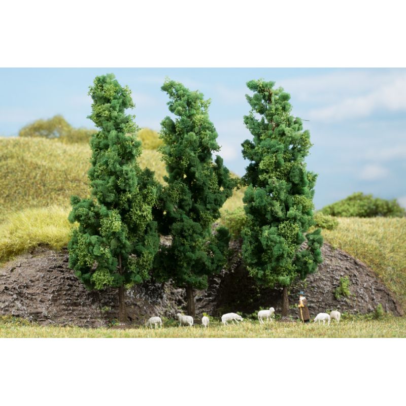 Auhagen 70940 Lombos fák, sötétzöld, 15 cm, 3 db