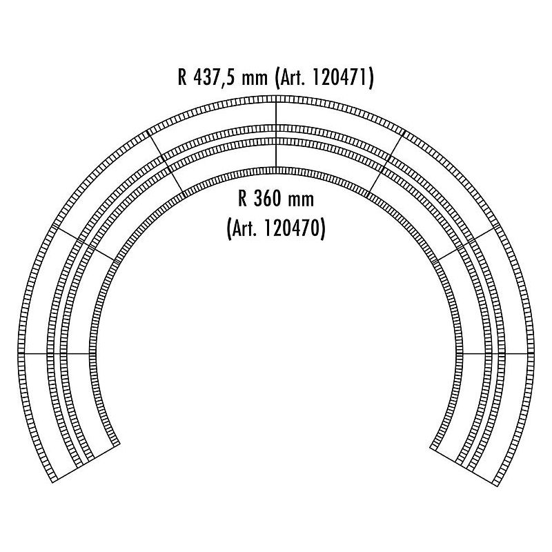Faller 120471 Íves emelkedő készlet, R=437,5 mm